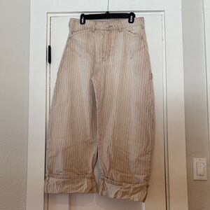 Pilcro Beige Striped Pants
